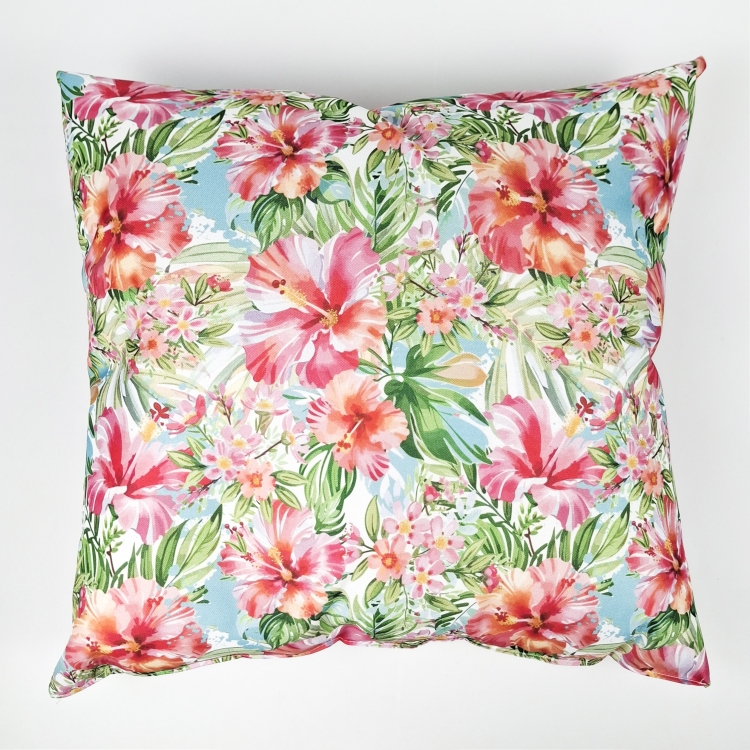 Poduszka OGRODOWA 50x50 - Rajski Hibiskus