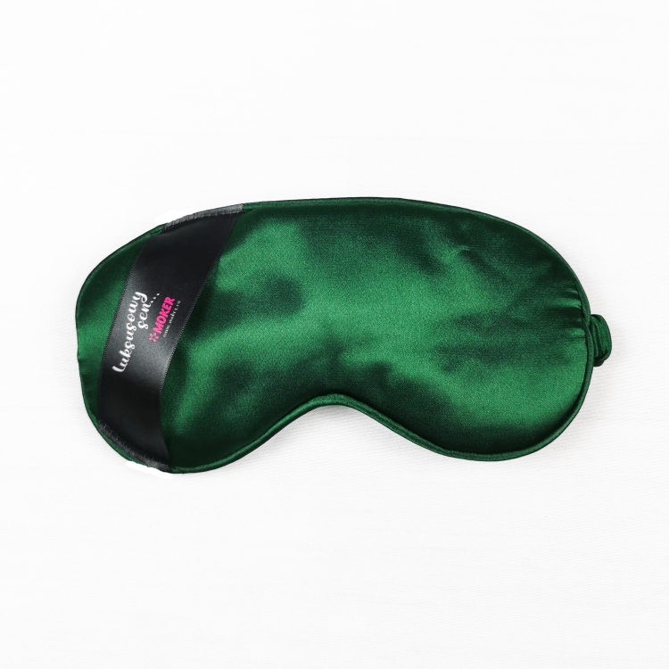 opaska regeneracyjna zieleń butelkowa satyna jedwabna