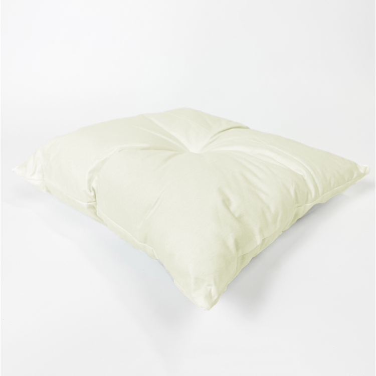 Poduszka ecru wełniana w bawełnianym wsypie