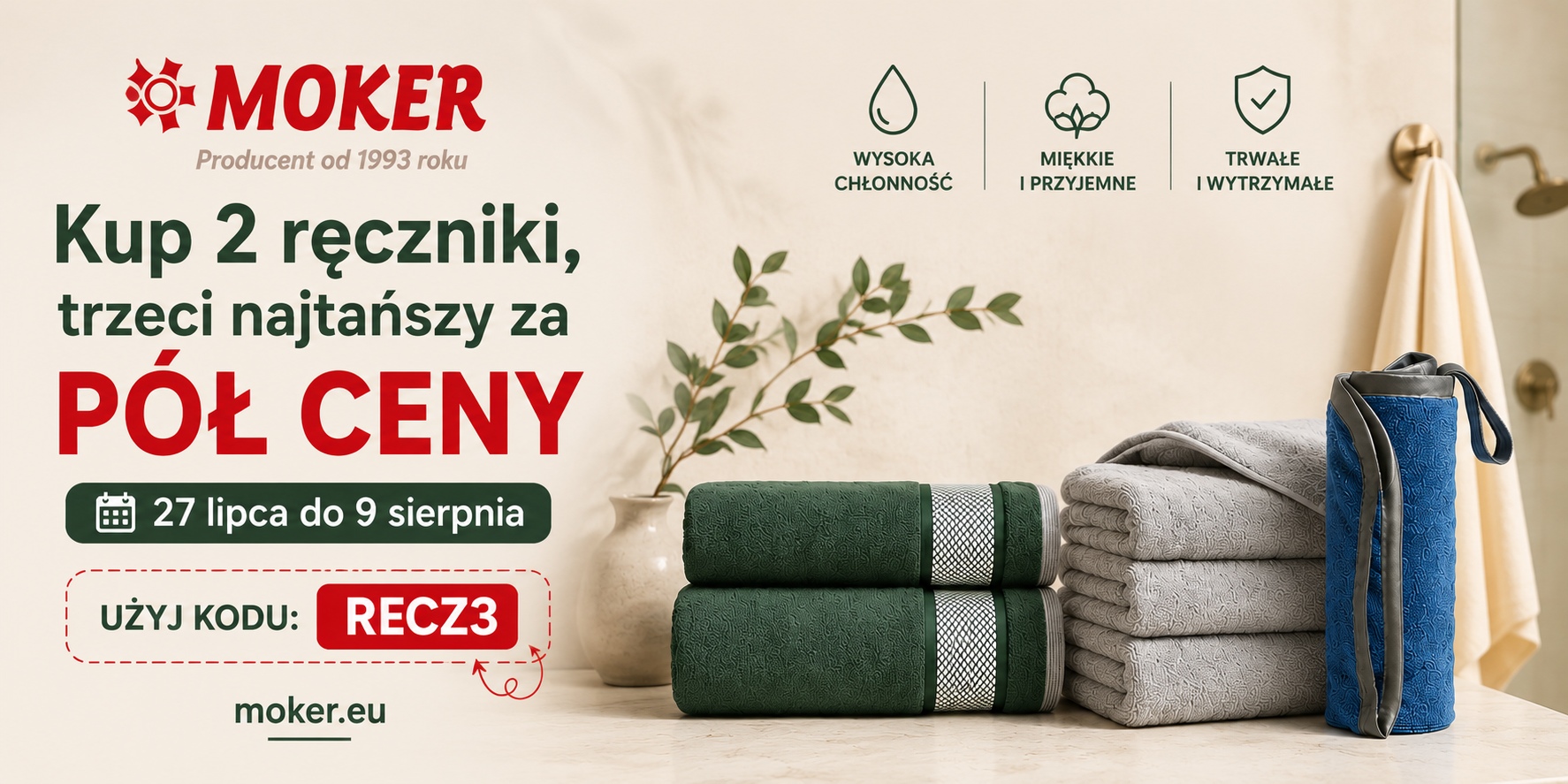 banner reczniki 3 sztuki