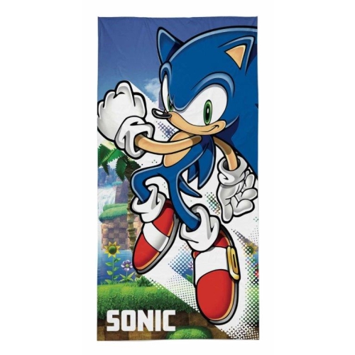 Ręcznik Kąpielowy z Disney 75x150 - SONIC niebieski cały