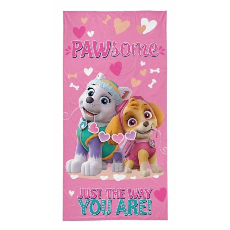 Ręcznik Kąpielowy z Disney 75x150 - Psi Patrol różowy cały